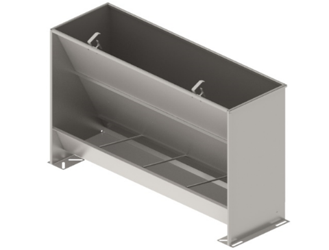 Bunker type feeder one-sided 4-section STAINLESS for fattening 190 liters