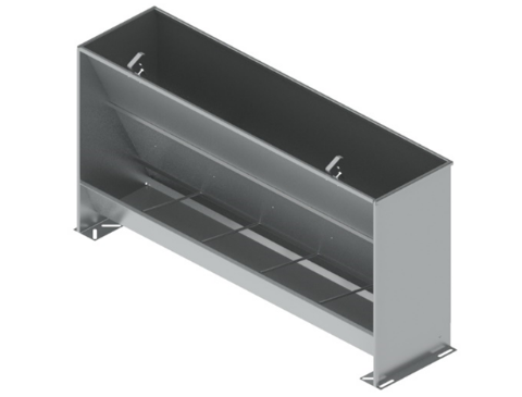 Bunker type feeder one-sided 5-section STAINLESS for fattening 240 liters