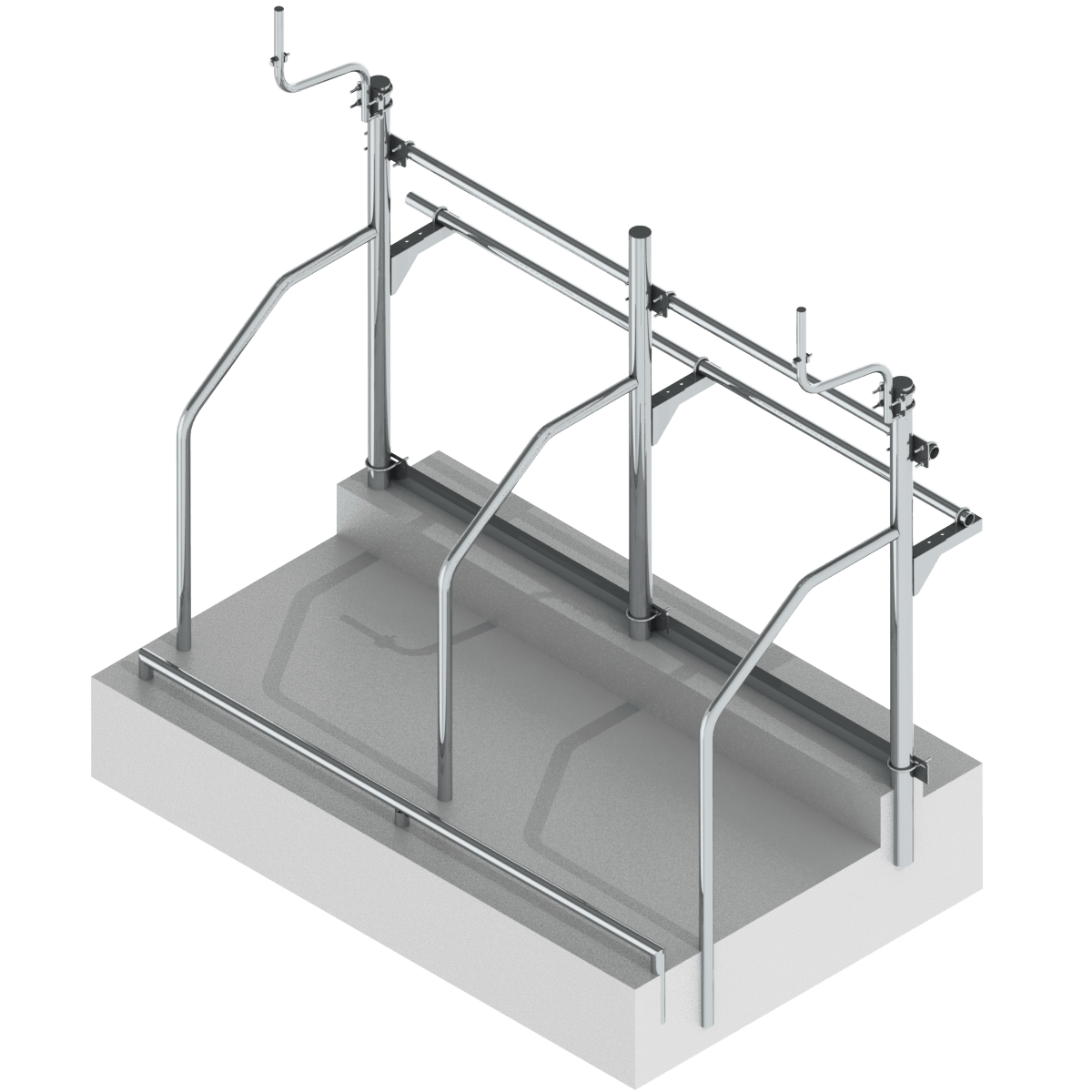Stall equipment for tethered cows maintenance